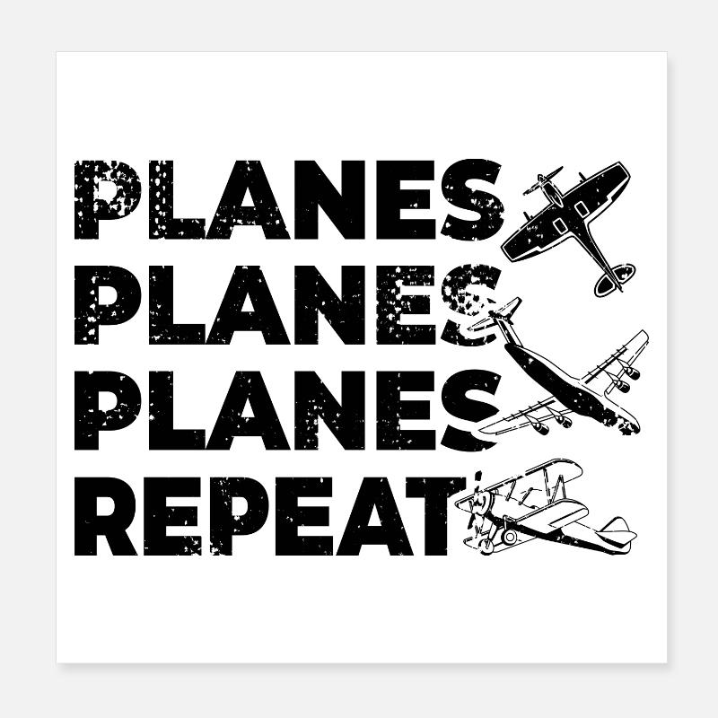 Planespotter Spell Poster 8" x 8" (20x20 cm)