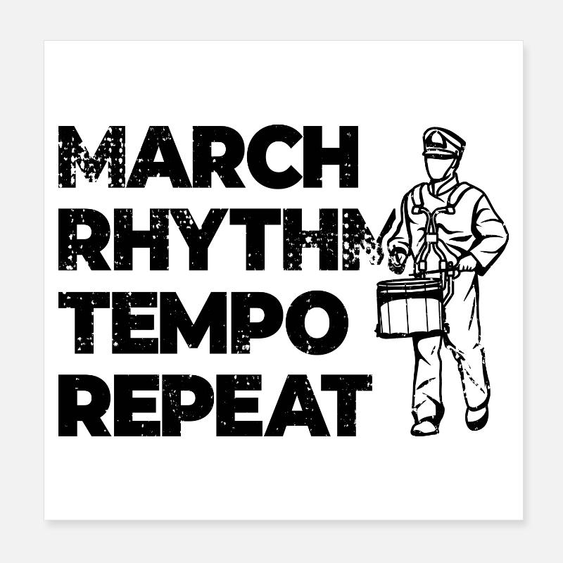 Trommler Motivation Poster 20x20 cm