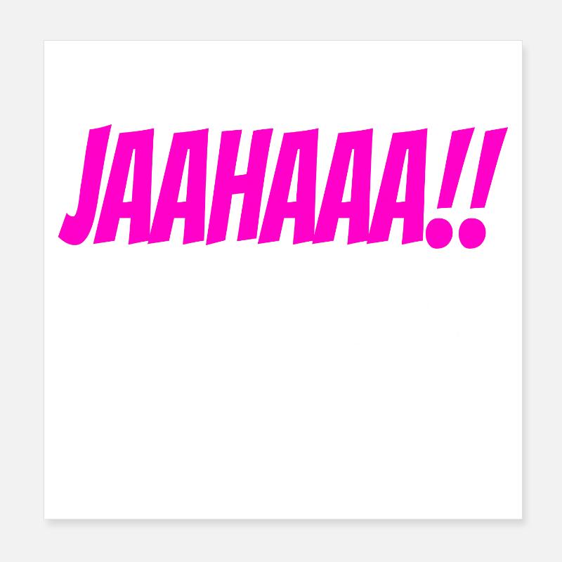 JAAHAAA!! SPÄTER EVENTUELL Sarkastisch Spruch Poster 20x20 cm