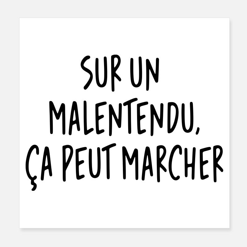 Michel Blanc - Les Bronzés - Sur un malentendu Poster 20 x 20 cm