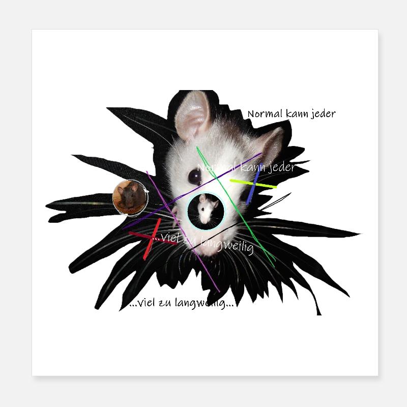 Ratte Tic Tac Toe Normal-Langweilig Poster 20x20 cm