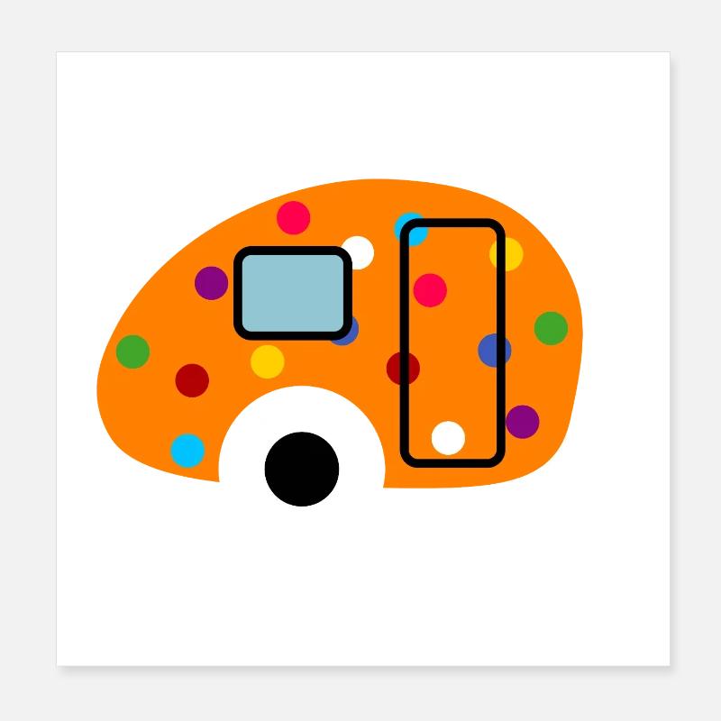 Caravan only confetti weiss Poster 20x20 cm