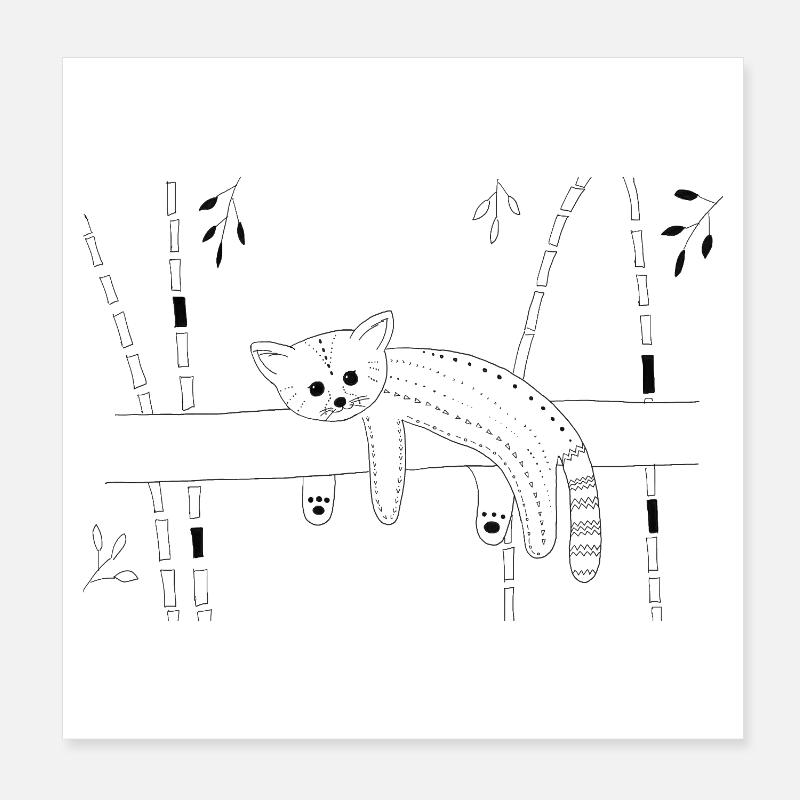 petit panda Poster 20 x 20 cm