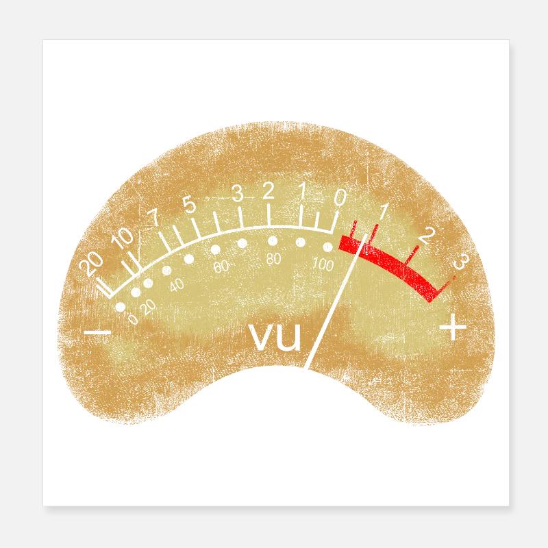 VU-mètre analogique Poster 20 x 20 cm
