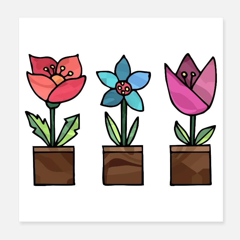 Fleur Poster 20 x 20 cm