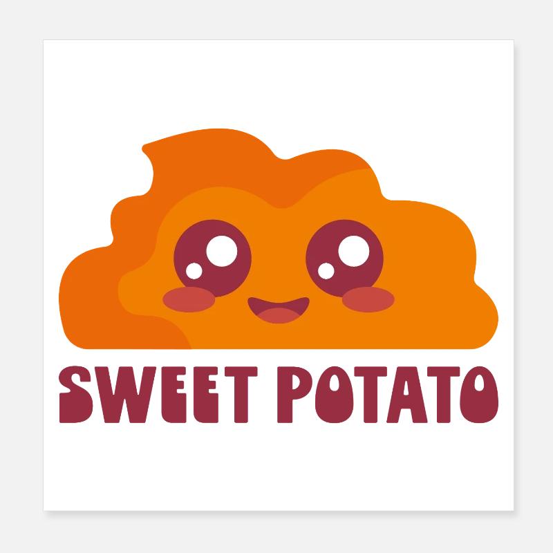 Patate douce dessin animé mignon Poster 20 x 20 cm