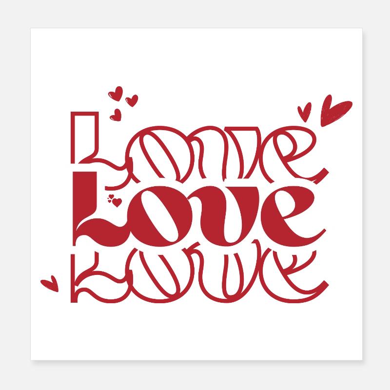 Liebe Liebe Liebe Poster 20x20 cm