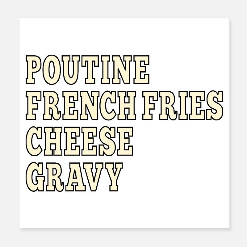 Poutine de restauration rapide canadienne Poster 20 x 20 cm