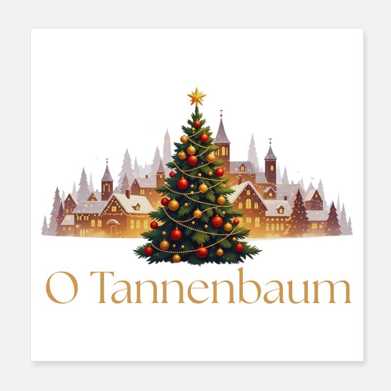 Fir tree Poster 8" x 8" (20x20 cm)