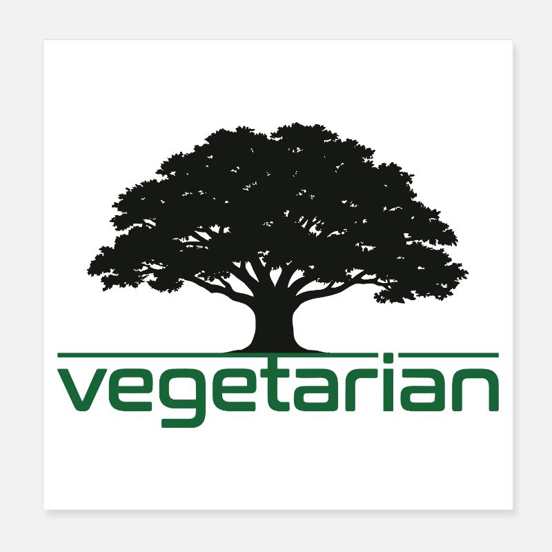 Chêne végétarien – Design nature et durabilité Poster 20 x 20 cm