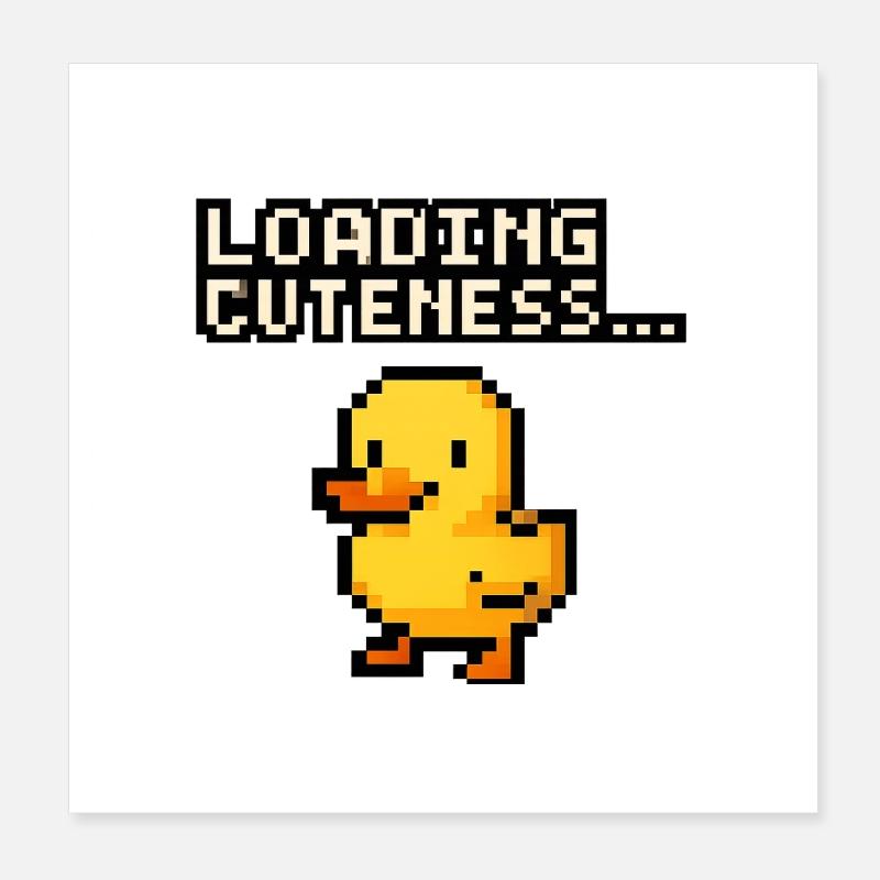 pixel Ente loading cuteness Poster 20x20 cm