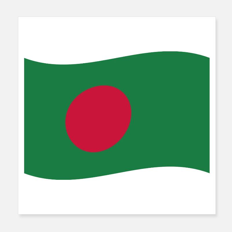 Drapeau du Bangladesh Poster 20 x 20 cm