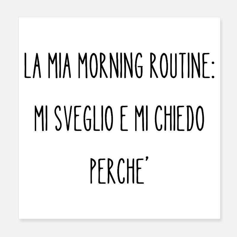 Morning_Routine Poster 20 x 20 cm