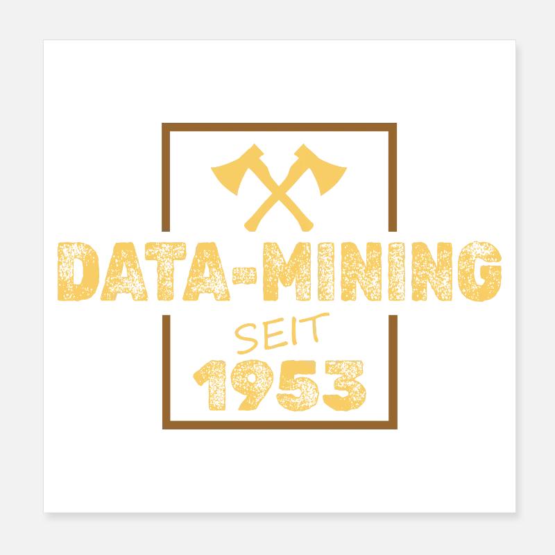 Data-Mining 1953 Poster 20x20 cm