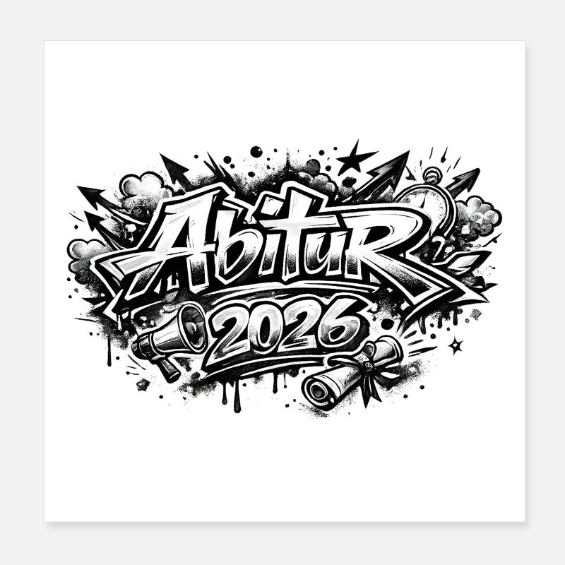 Graffiti 2026 Sprühkunst Poster 20x20 cm
