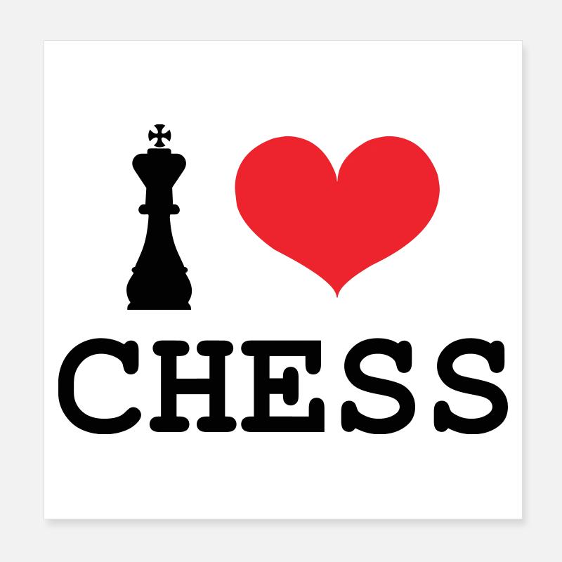 Passion Jeu d'Échecs King Love Poster 20 x 20 cm