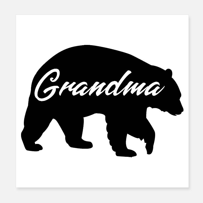 Grandma Bear süßes Geschenkhemd Poster 20x20 cm