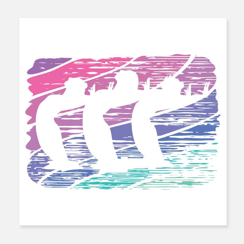 Artistic Swim Team Synchronized Swimming Poster 8" x 8" (20x20 cm)