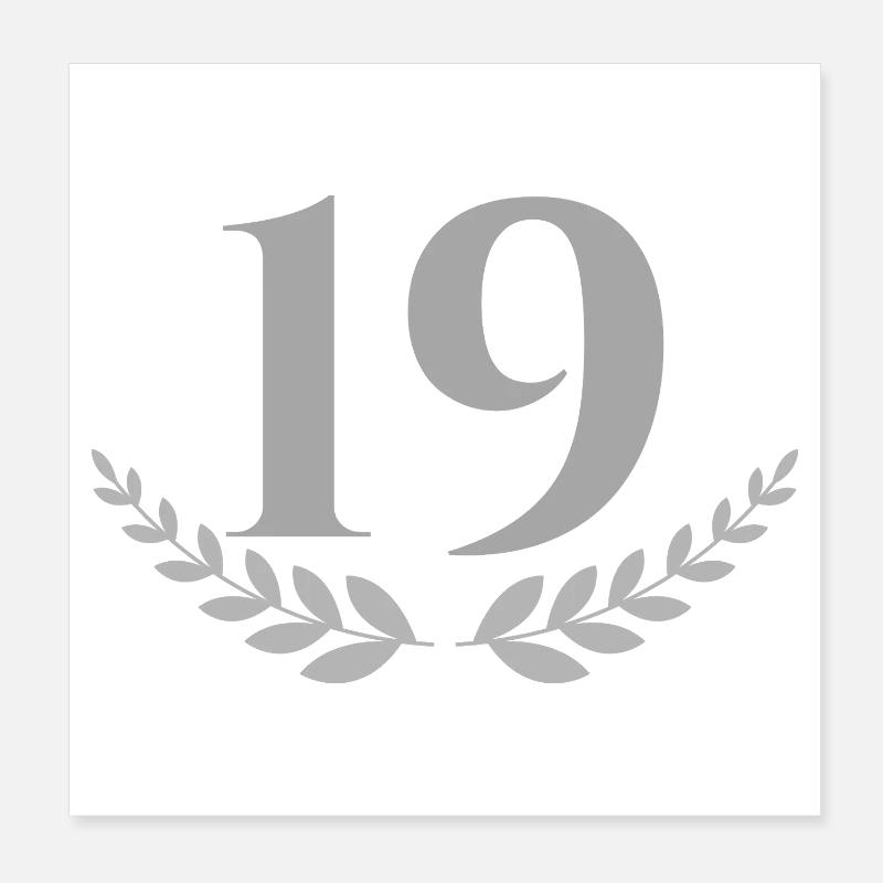 19 Poster 8" x 8" (20x20 cm)