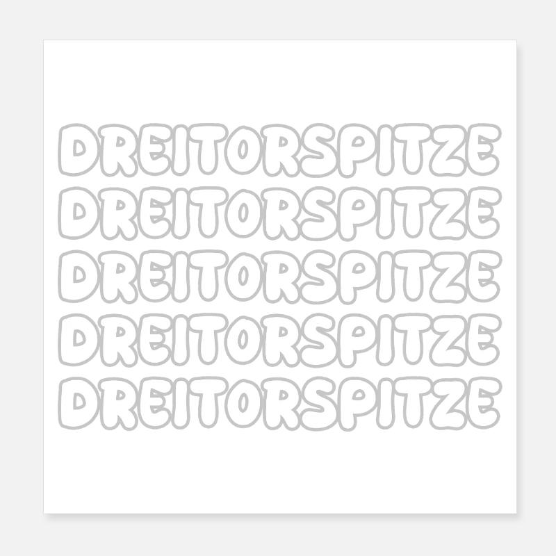 Dreitorspitze als Bergsteigen Poster 20x20 cm