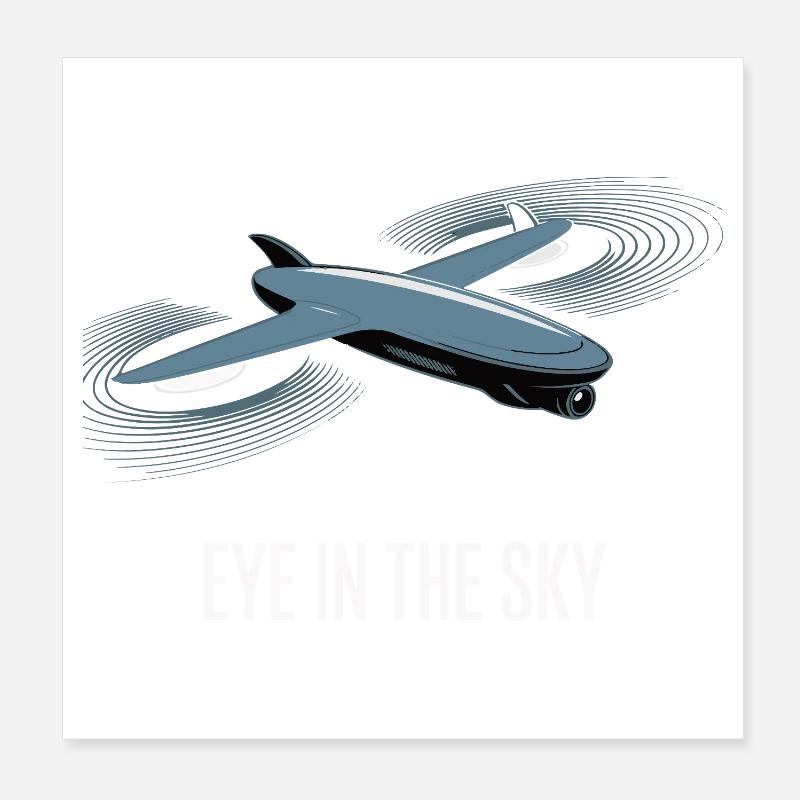 Eye in the Sky Jet Artwork Poster 8" x 8" (20x20 cm)
