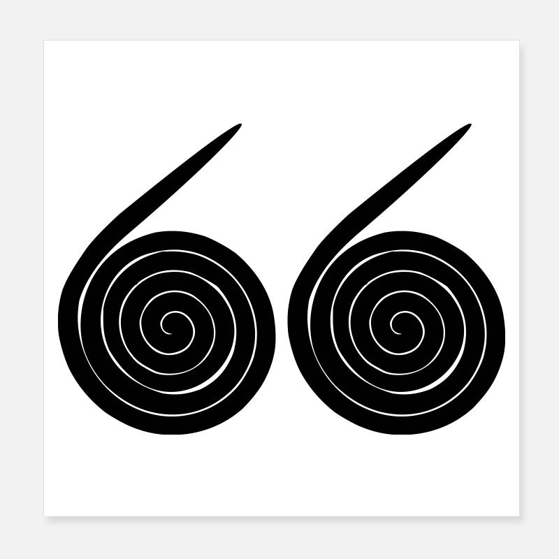 Escargots numéro 66 Poster 20 x 20 cm