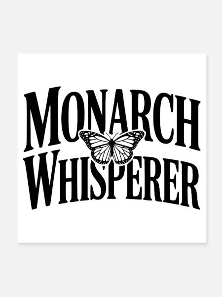 Monarch Whisperer - Poster 8" x 8" (20x20 cm) - white - Front