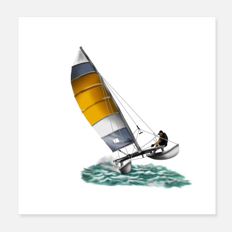 catamaran Poster 20 x 20 cm