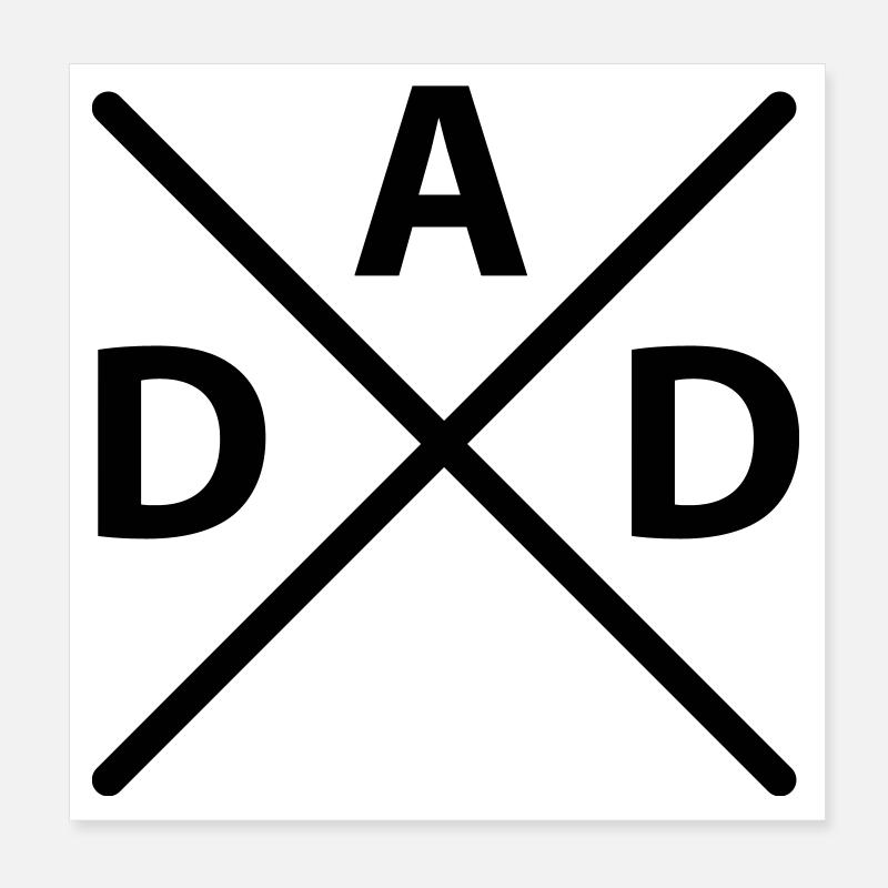 Dad Kreuz Poster 20x20 cm