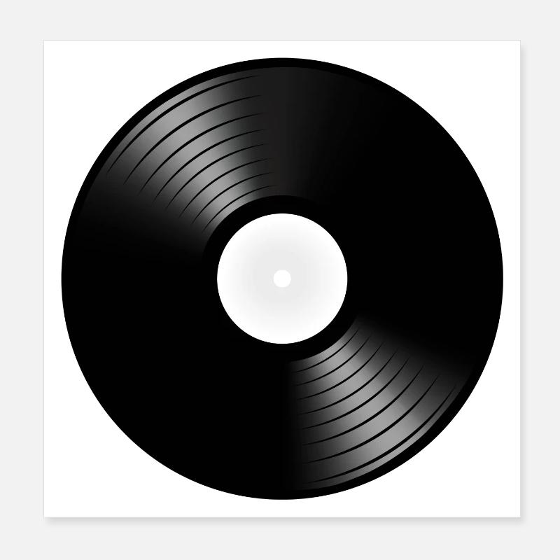 vinyl gramophone record disc turntable DJ Poster 8" x 8" (20x20 cm)