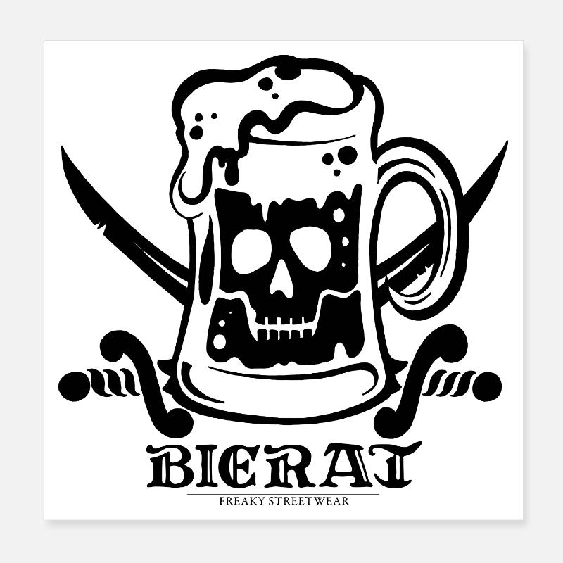 Bierat - black Poster 20x20 cm