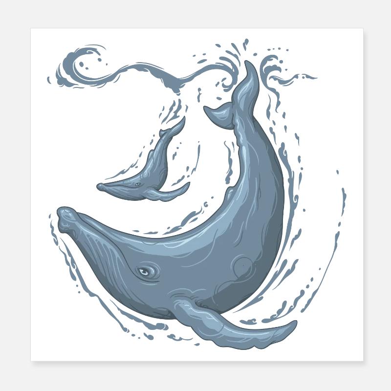 humpback Poster 20 x 20 cm
