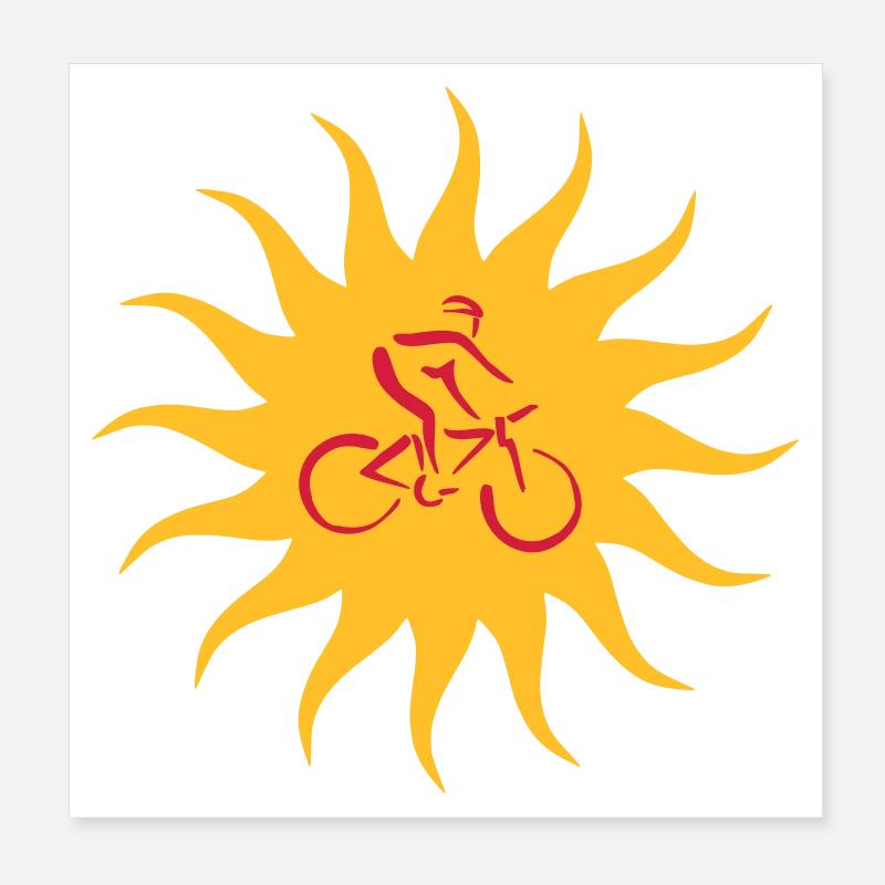 Biker Sun Poster 20 x 20 cm