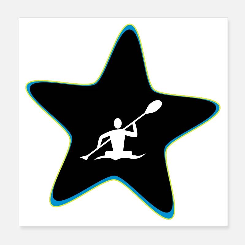 Kayak star Poster 8" x 8" (20x20 cm)