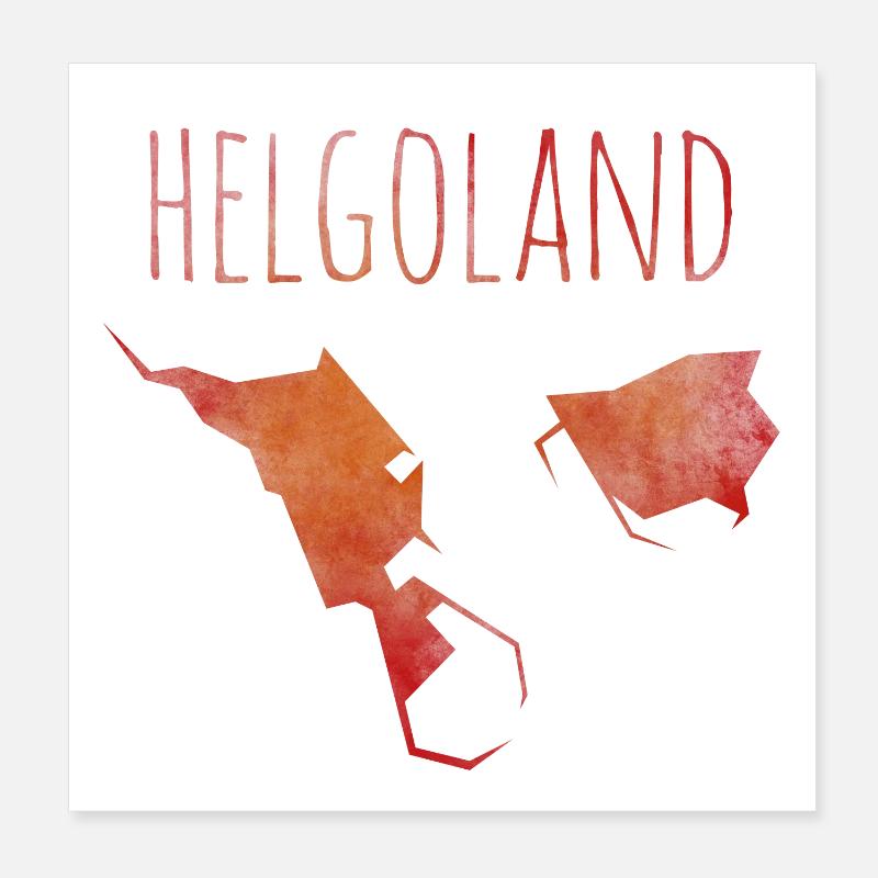 helgoland - Poster 20x20 cm - Weiß