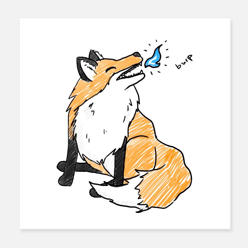 Rülps Poster 20x20 cm