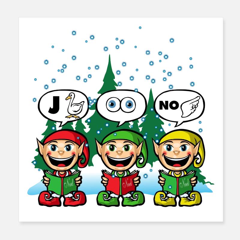 joyeux noel - Poster 8" x 8" (20x20 cm) - white