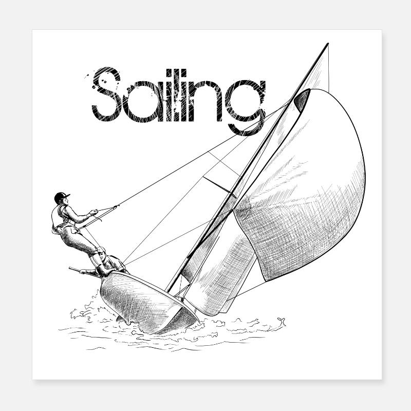 Segelsport Poster 20x20 cm