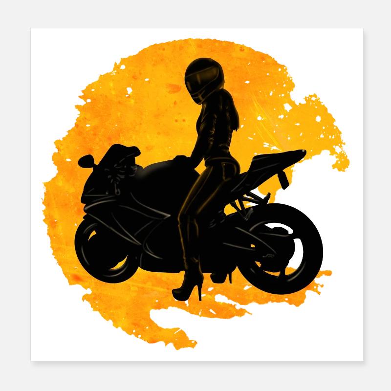 Motorcycle Poster 8" x 8" (20x20 cm)