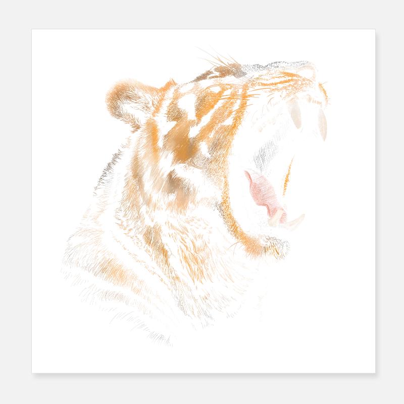 Tiger Poster 20 x 20 cm