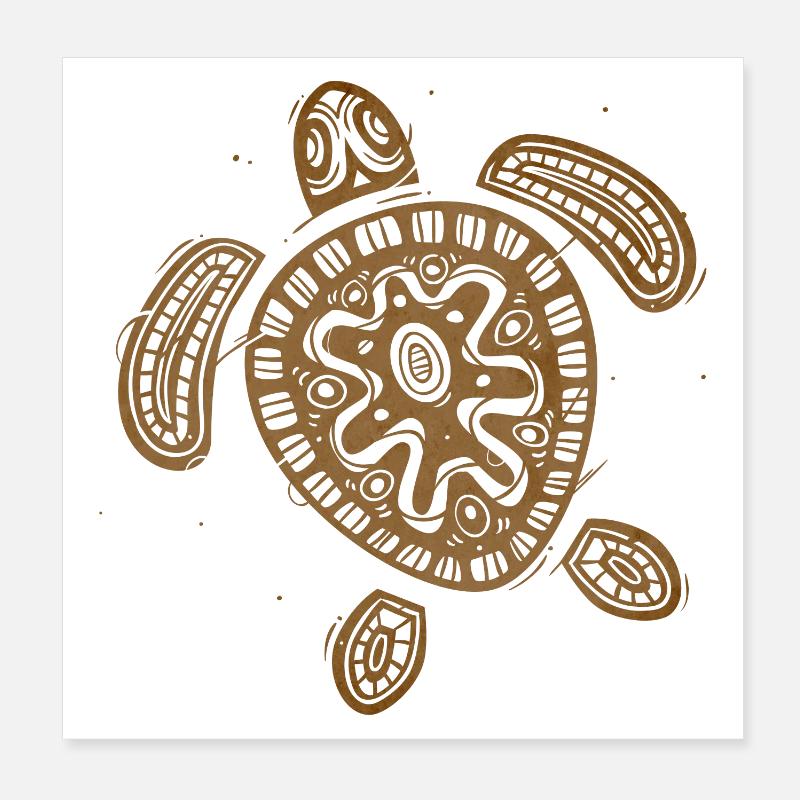 Hawaii Turtle Poster 20x20 cm