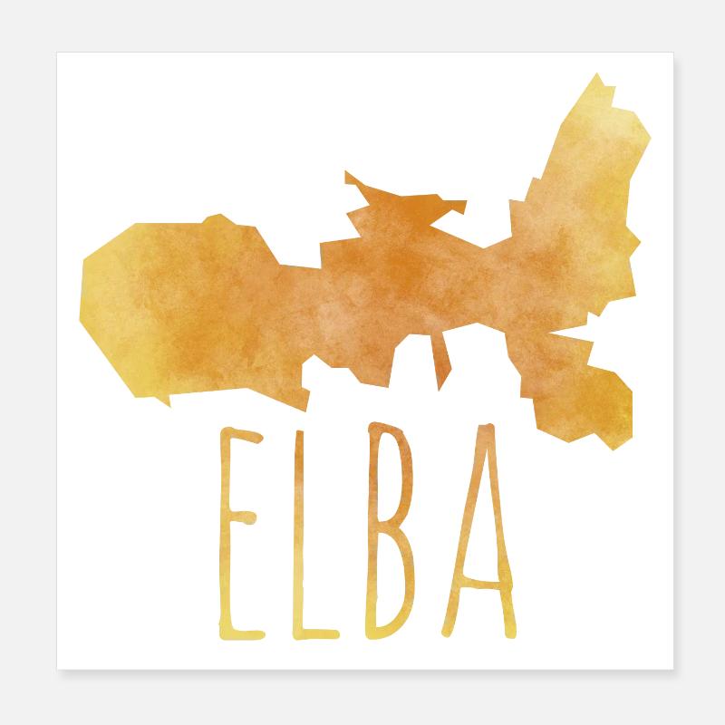Elba Poster 20 x 20 cm