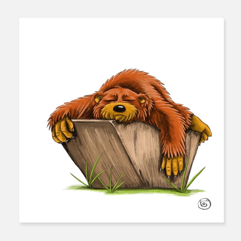 Chile out-Bär - Poster 20x20 cm - Weiß