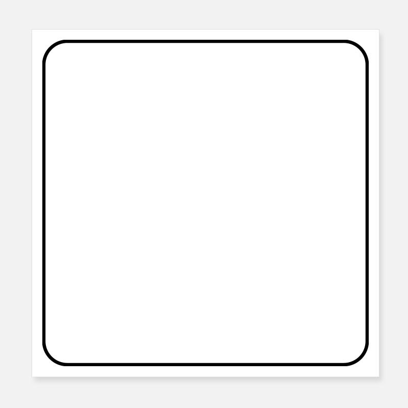 Rechteck abgerundete Ecke Poster 20x20 cm