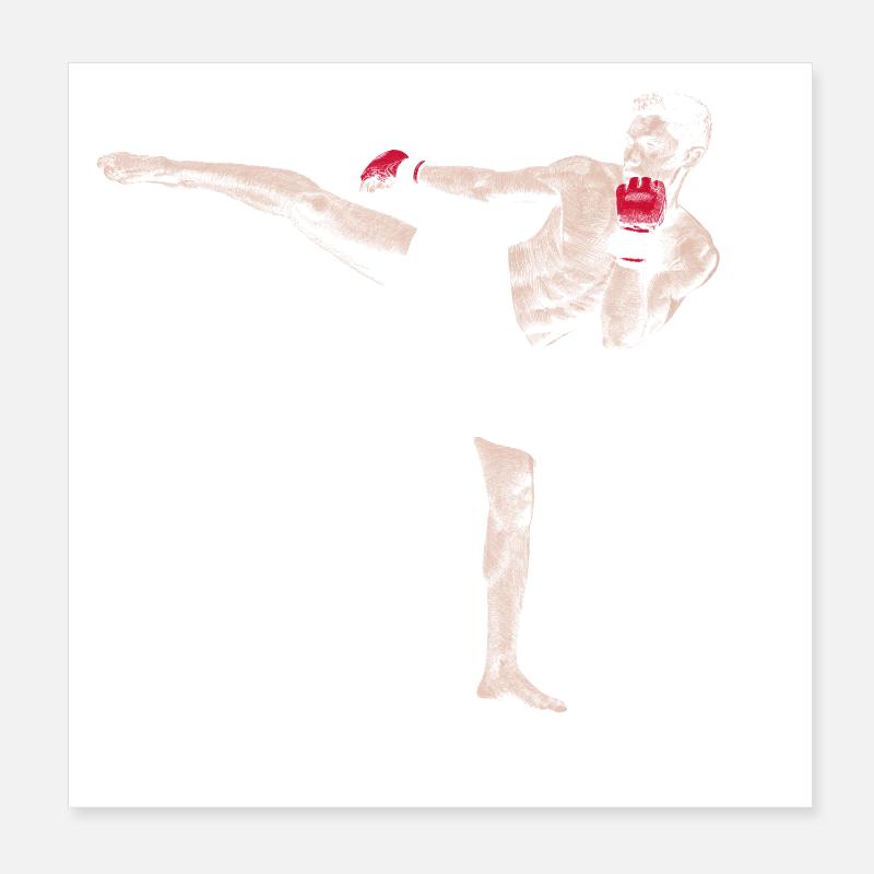 Kickboxer Poster 20 x 20 cm