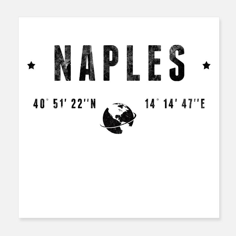 Naples Poster 8" x 8" (20x20 cm)