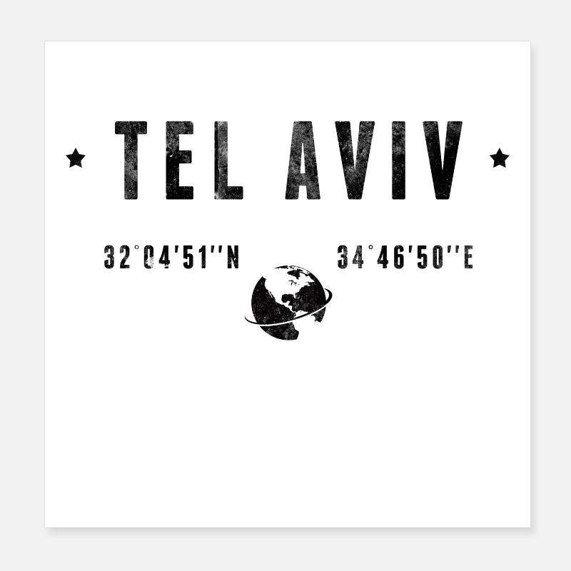 Tel Aviv Poster 8" x 8" (20x20 cm)