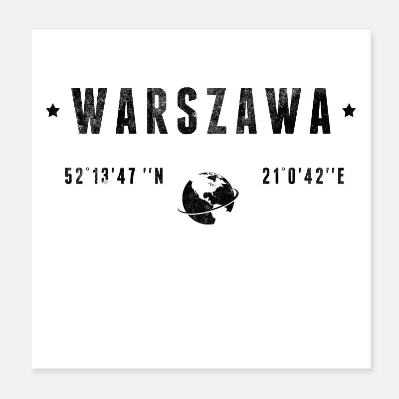 Warszawa Poster 8" x 8" (20x20 cm)