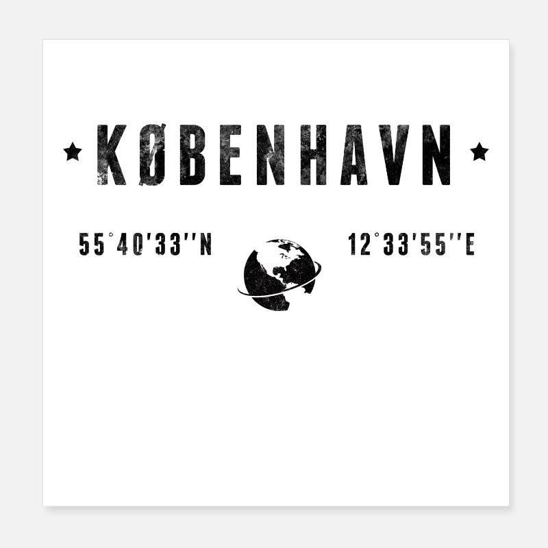 Kobenhavn Poster 8" x 8" (20x20 cm)