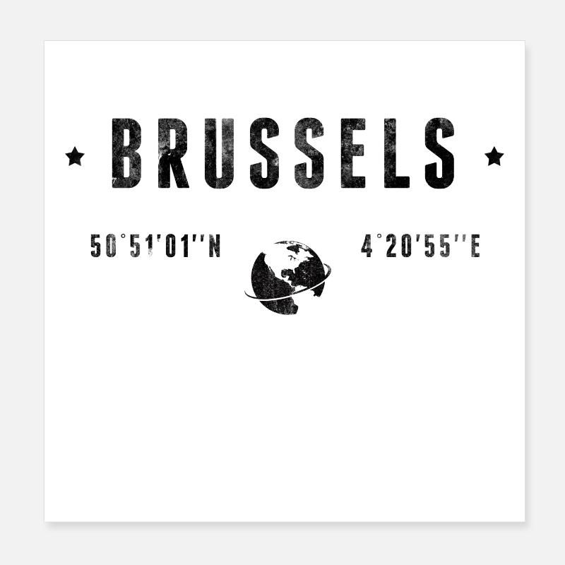 Brussels Poster 8" x 8" (20x20 cm)